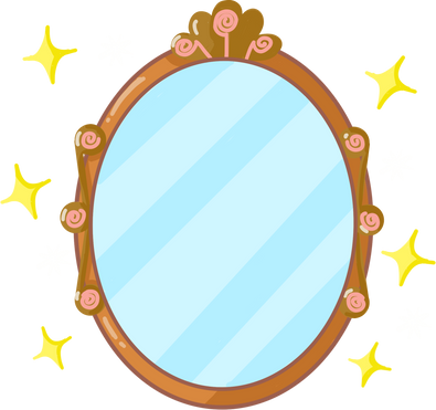 Mirror Cartoon Illustration